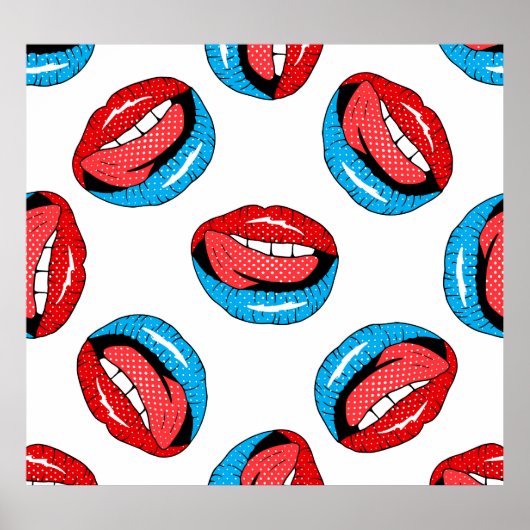 Cartoon Patch Abzeichen: Retro Pop Poster (Vorne)