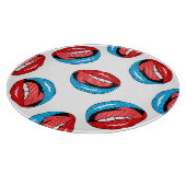 Cartoon Patch Abzeichen: Retro Pop Schneidebrett (Ecke)