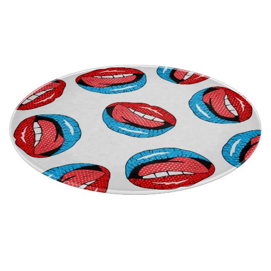 Cartoon Patch Abzeichen: Retro Pop Schneidebrett (Ecke)