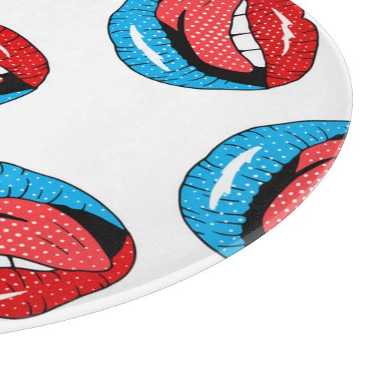 Cartoon Patch Abzeichen: Retro Pop Schneidebrett (Ecke)