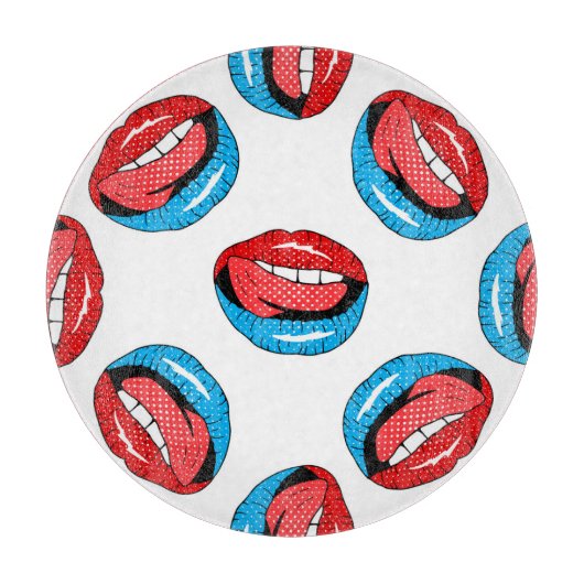 Cartoon Patch Abzeichen: Retro Pop Schneidebrett (Vorderseite)