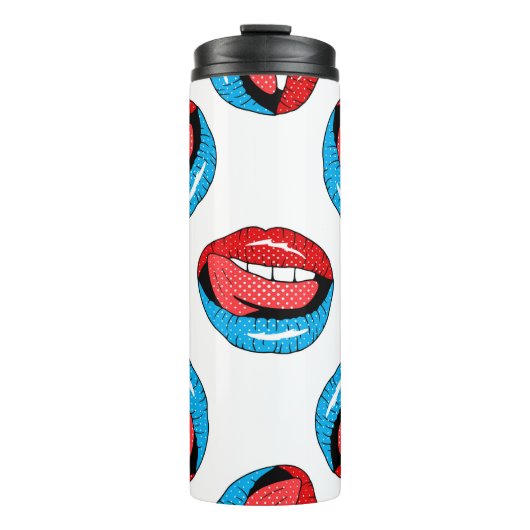 Cartoon Patch Abzeichen: Retro Pop Thermosbecher (Vorderseite)