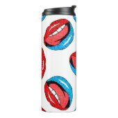 Cartoon Patch Abzeichen: Retro Pop Thermosbecher (Nach links gedreht)