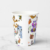 Cartoon Pattern Pappbecher (Rechts)