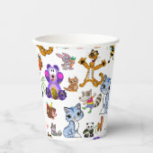 Cartoon Pattern Pappbecher (Vorderseite)