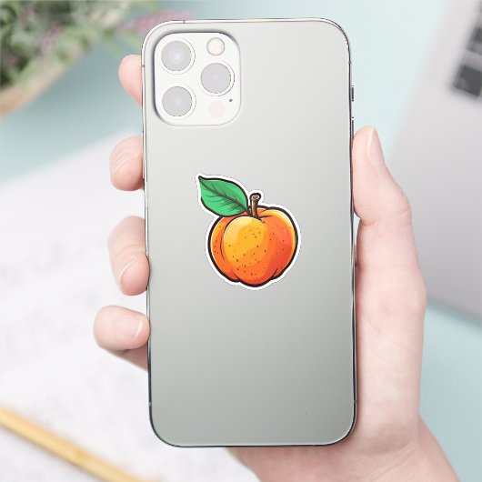 Cartoon peach aufkleber (Telefon)