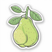Cartoon pear aufkleber (Vorderseite)