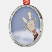 Cartoon Peeking Ornament Aus Metall (Links)