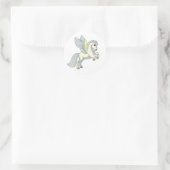 Cartoon Pegasus Runder Aufkleber (Tasche)