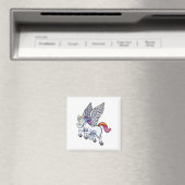 Cartoon pegasus unicorn magnet (In Situ (Geschirrspüler))