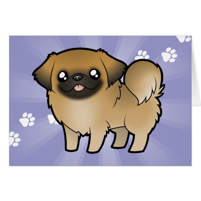 Cartoon Pekeingese (Welpe geschnitten) (Vorderseite (Horizontal))