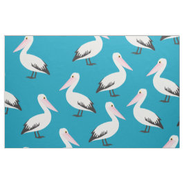 Cartoon Pelican Print Pattern Stoff