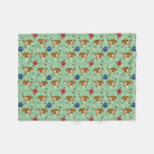 Cartoon Pembroke Welsh Corgi Fleecedecke (Vorderseite (Horizontal))