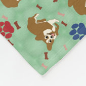 Cartoon Pembroke Welsh Corgi Fleecedecke (Ecke)