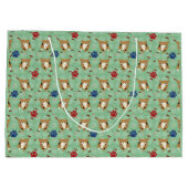 Cartoon Pembroke Welsh Corgi Große Geschenktüte (Rückseite)