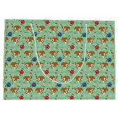 Cartoon Pembroke Welsh Corgi Große Geschenktüte (Rückseite)