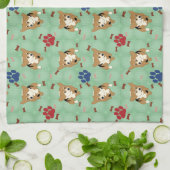 Cartoon Pembroke Welsh Corgi Küchentuch (Gefaltet)