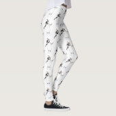 Cartoon Penguin auf Eisberg Leggings (Rechts)