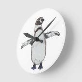 Cartoon Penguin Runde Wanduhr (Winkel)