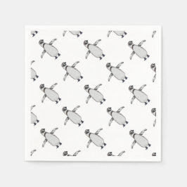 Cartoon Penguin Serviette