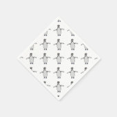 Cartoon Penguin Serviette (Ecke)