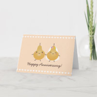 Cartoon Perfect Pear Funny Niedliches Paar Jahrest