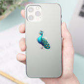 Cartoon Pfauendarstellung Aufkleber (Telefon)