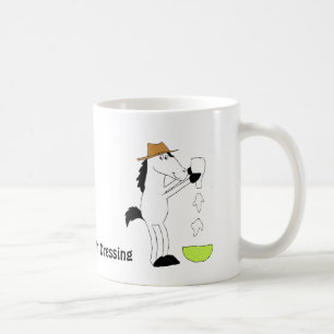 Cartoon-Pferd mit Ranch-Behandlung Kaffeetasse