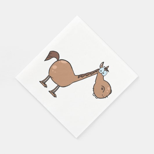 Cartoon Pferdepapier Napkins Serviette (Ecke)