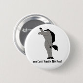 Cartoon-Pferderechtsanwalt Button (Vorne & Hinten)