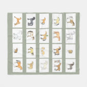 Cartoon Pferdezucht Fleece Blanket (Vorderseite (Horizontal))