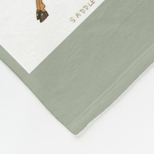 Cartoon Pferdezucht Fleece Blanket (Ecke)