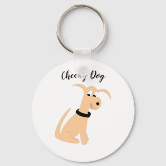 Cartoon Pfirsichhund Cheeky Hund Schlüsselanhänger