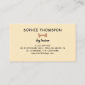 Cartoon-Pfoten für Hunde Visitenkarte (Rückseite)