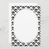 Cartoon-Pfoten und Knochen-Muster-Leere Einladung (Vorne/Hinten)