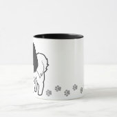 Cartoon Phalene/Japaner Chin Tasse (Zentrum)