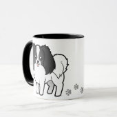 Cartoon Phalene/Japaner Chin Tasse (Vorderseite Links)