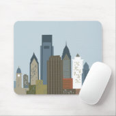 Cartoon Philadelphia Mousepad (Mit Mouse)