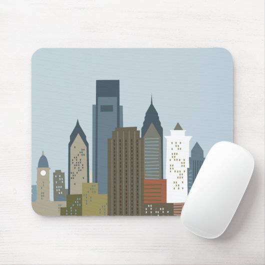 Cartoon Philadelphia Mousepad (Mit Mouse)