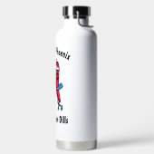 Cartoon Pickle und Pepper Pickleball Team Hot Dill Trinkflasche (links)