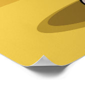 Cartoon Pig auf einem Bauernposter Poster (Ecke)