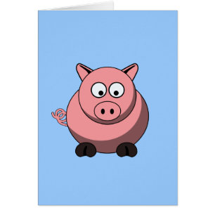 Cartoon Pig Card