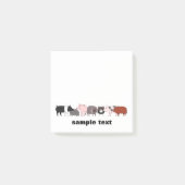 cartoon pig group post it post-it klebezettel (Vorderseite)
