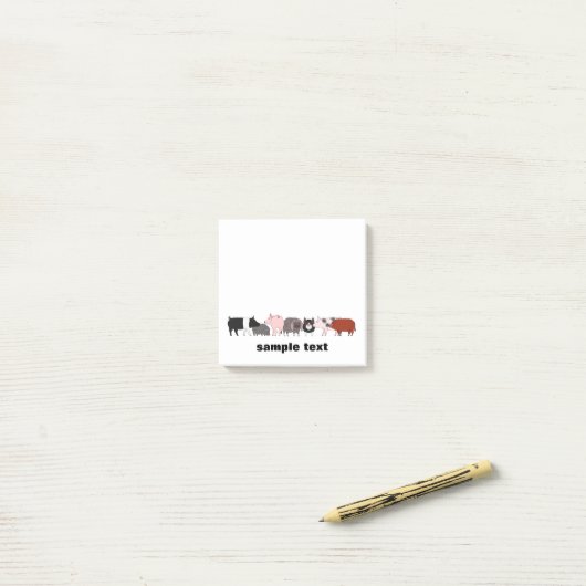 cartoon pig group post it post-it klebezettel (Auf Schreibtisch)