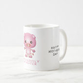 Cartoon Pig Muttertag Kaffeetasse (VorderseiteRechts)