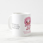 Cartoon Pig Muttertag Kaffeetasse (Vorderseite Links)