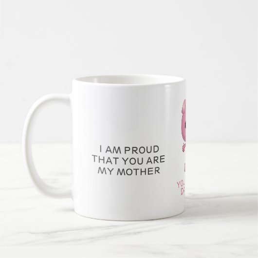 Cartoon Pig Muttertag Kaffeetasse (Links)