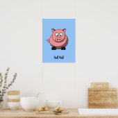 Cartoon Pig Poster (Küche)
