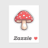 Cartoon-Pilz Aufkleber (Blatt)