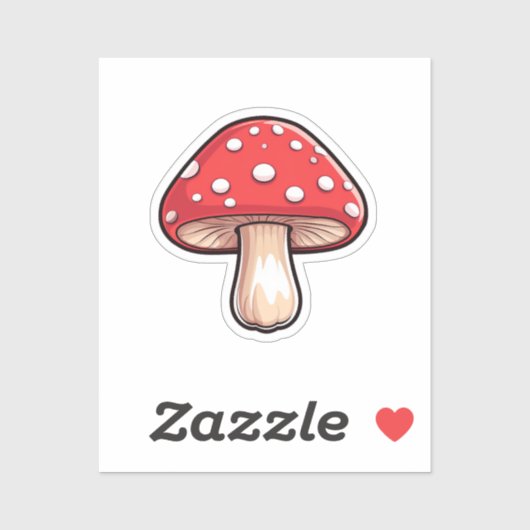 Cartoon-Pilz Aufkleber (Blatt)